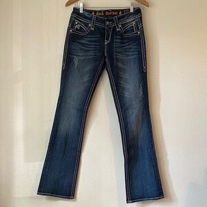 Rock Revival Faye Boot Cut Women's Dark Blue Jeans 27